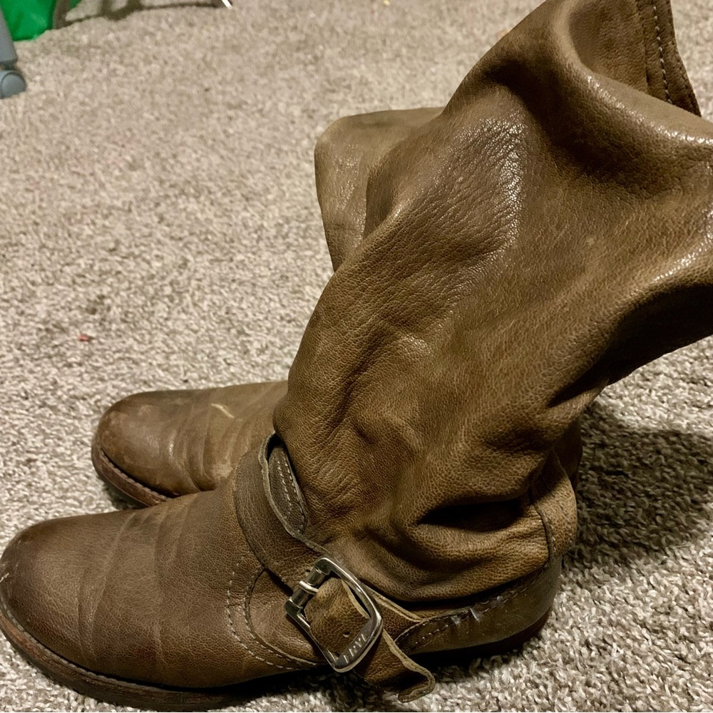 Frye Veronica Slouch Grey Taupe Boot